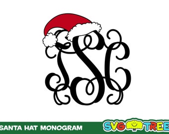 Santa Legs With Monogram Initials Svg - Layered SVG Cut File