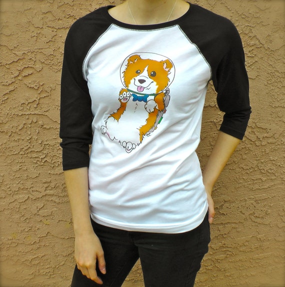 corgi in space shirt