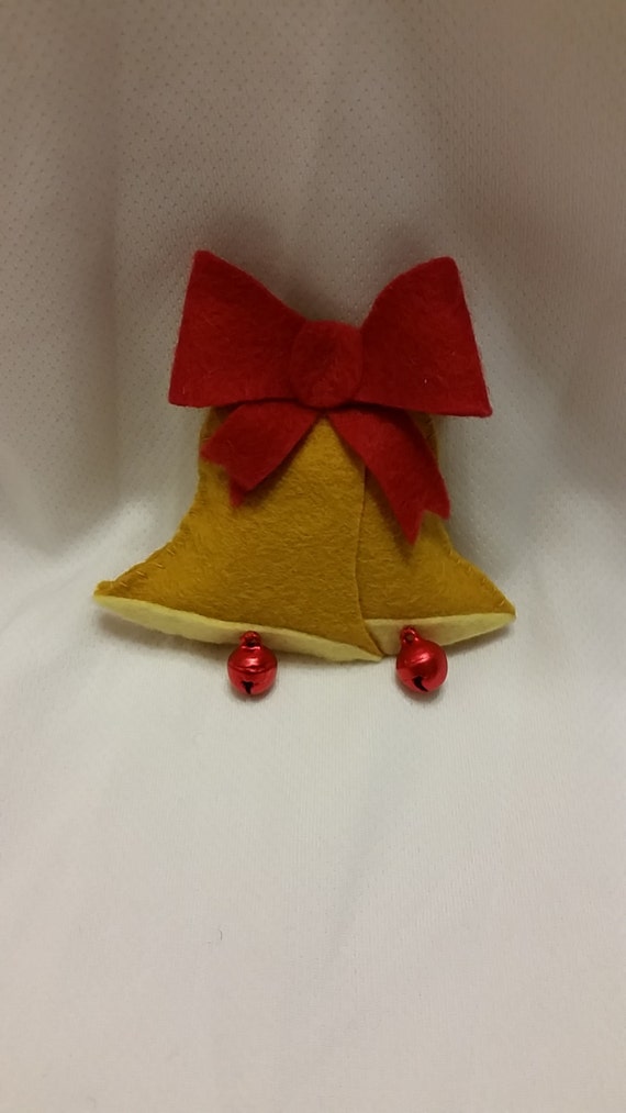 Christmas OrnamentFelt Bells 346F by AmysKeepsakeCrafts on Etsy