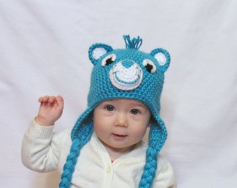 Care Bear Hat, Choose the Color, Newborn Care Bear Hat, Toddler Care Bear - il_340x270.703276237_oxv1