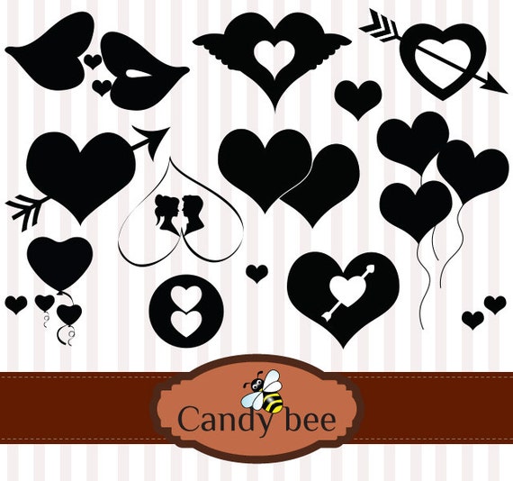 silhouette valentine clipart - photo #18