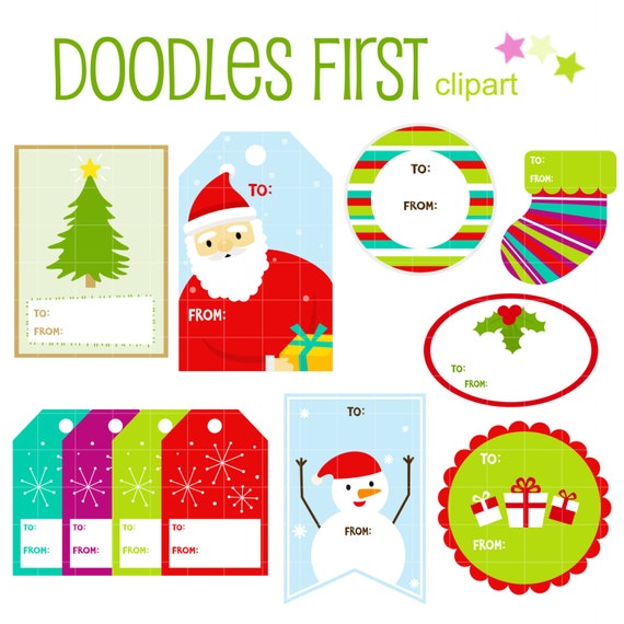 christmas gift tags clipart - photo #5
