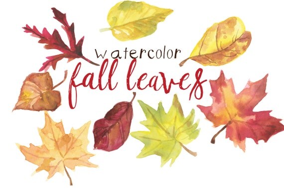 watercolor leaves clipart - photo #46