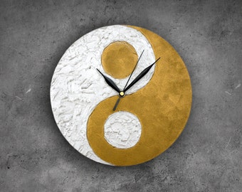 Yin Yang Home Decor, Yin Yang Wall Clock, Modern WALL CLOCK, Zen home decor, Unique wall clock, feng shui decor,