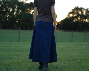 Girls Denim Skirt Casual Mini Stretch Waist Pleated Bhutan
