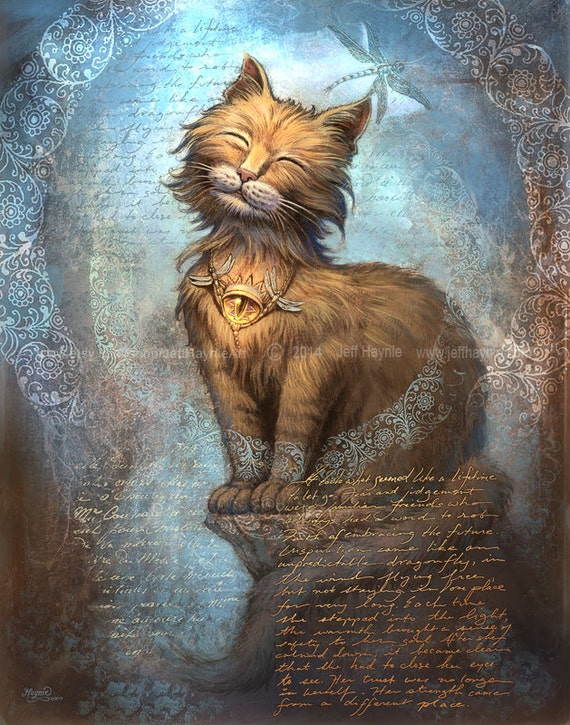 items-similar-to-tabby-cat-painting-orange-cat-print-spiritual-cat