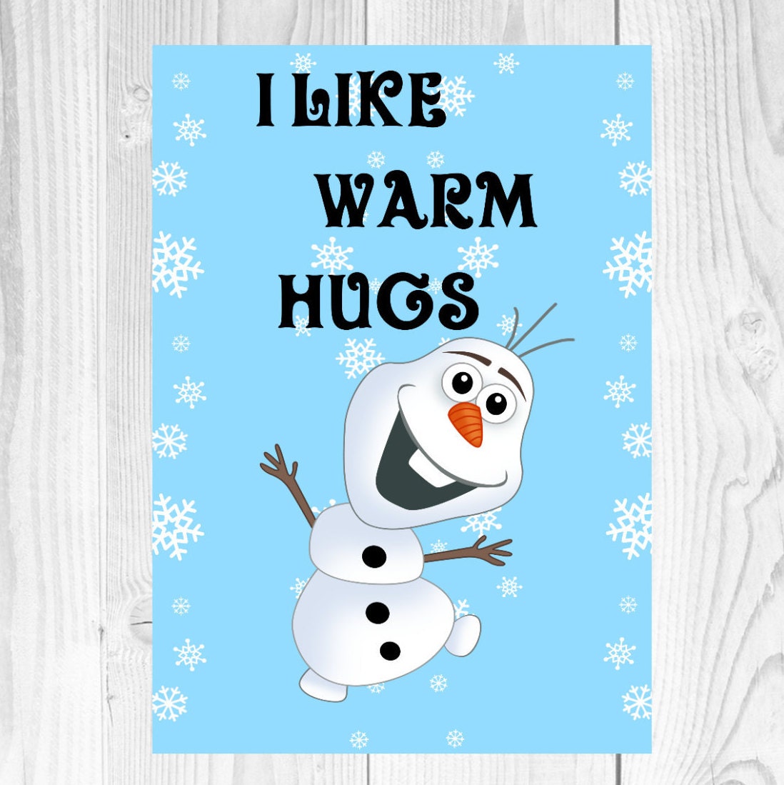 printable frozen olaf poster i like warm by happywithprintables