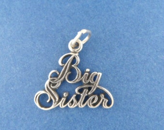 BIG SISTER Charm .925 Sterling Silver Pendant - lp4128