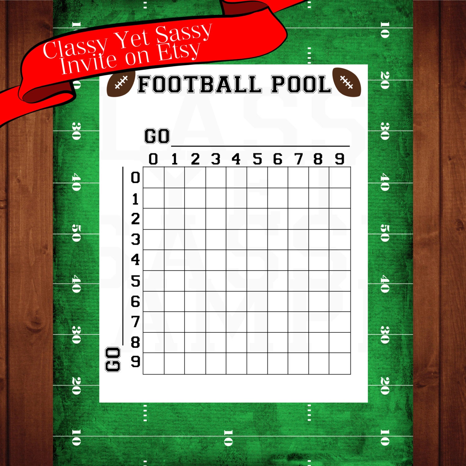 Football Pool Football Party Game1500 x 1500