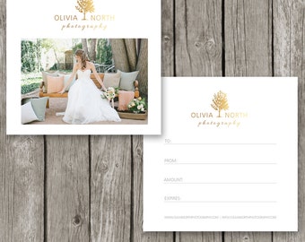 Photography Gift Certificate Template - Gift Card Template for Photographers - Flyer Voucher Card - Photoshop Marketing Design - GC08