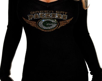 green bay packers rhinestone shirt