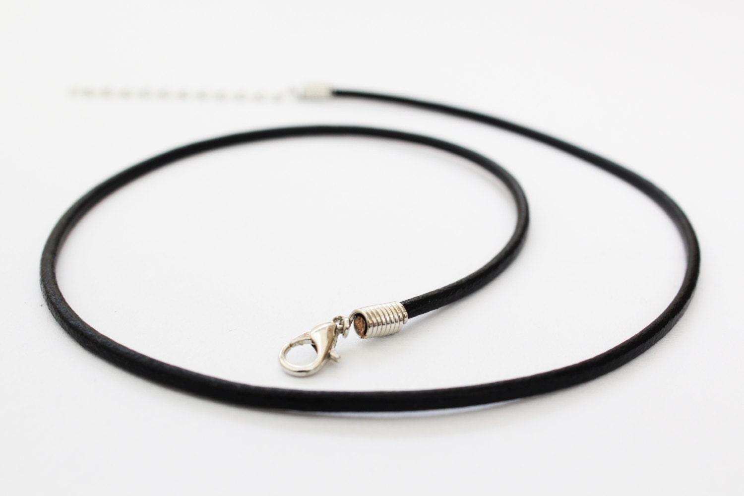 Necklace 17 20 Black leather cord necklace