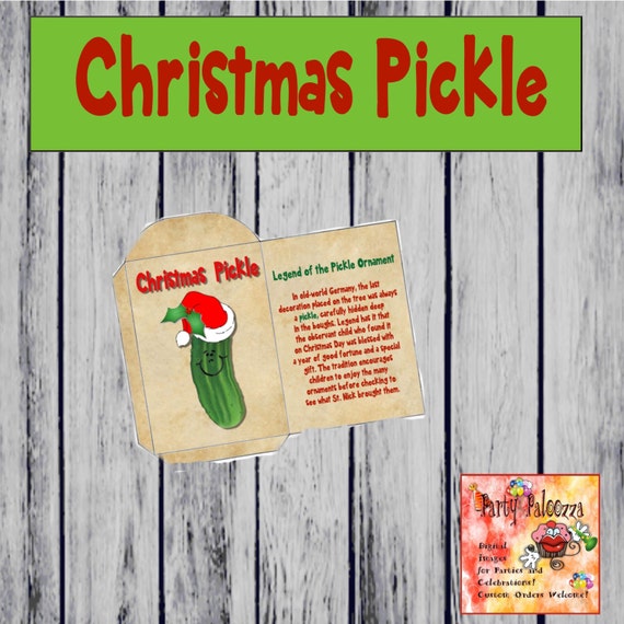 Printable Christmas Pickle Prize Envelope