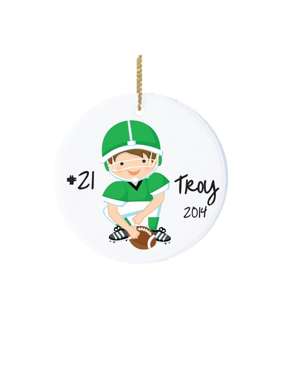 personalized christmas ornament football player personalized christmas ornament football player