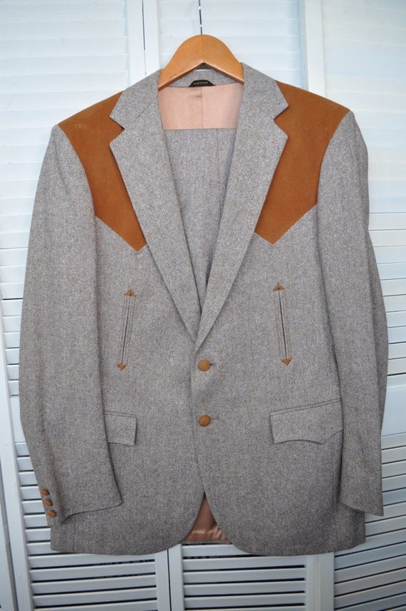 Men's Vintage Two Piece Western Suit Tailored by LASSO 42L