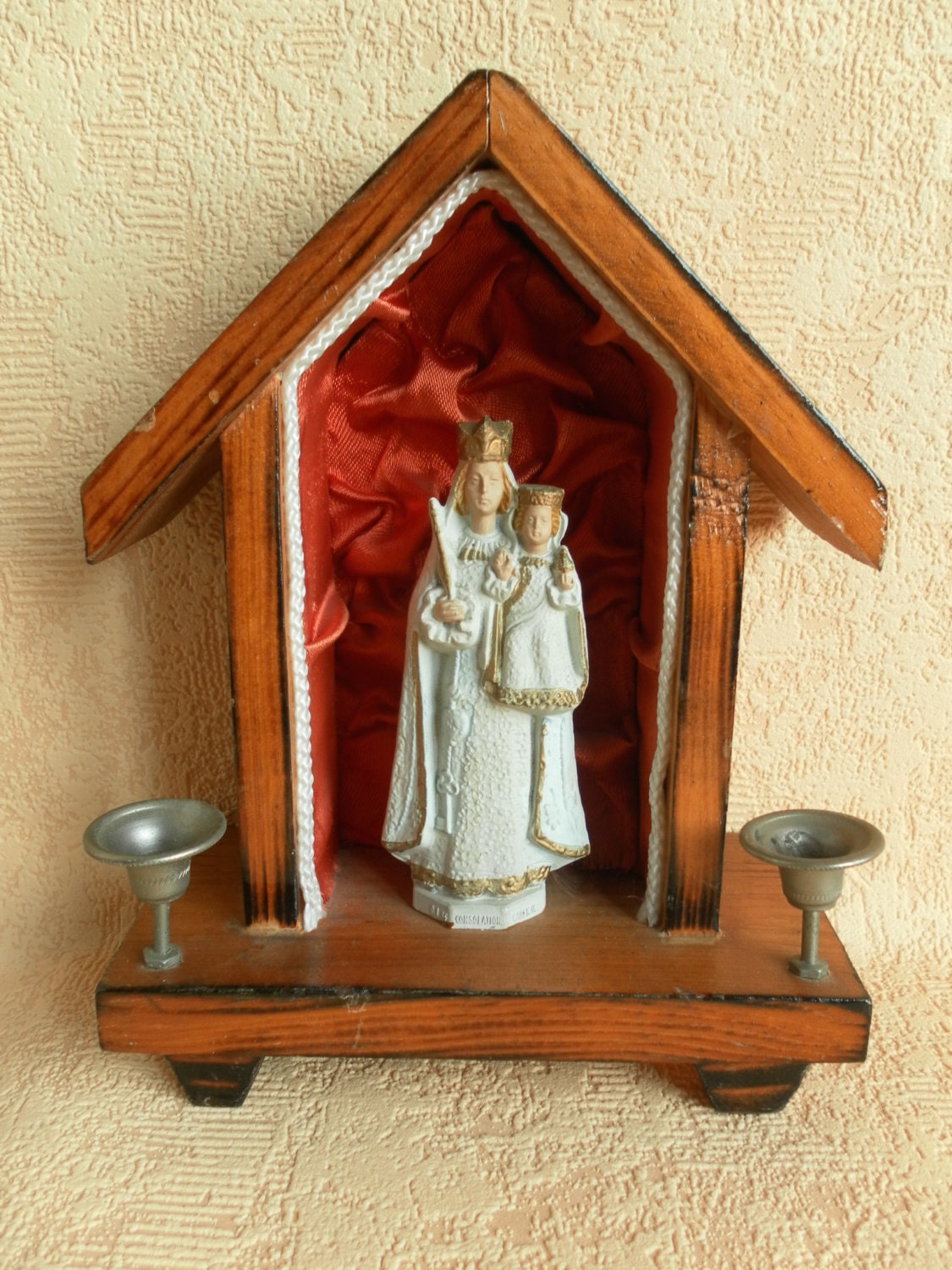 Vintage Wood Home Shrine Altar Chapel By Corpuschristiantique