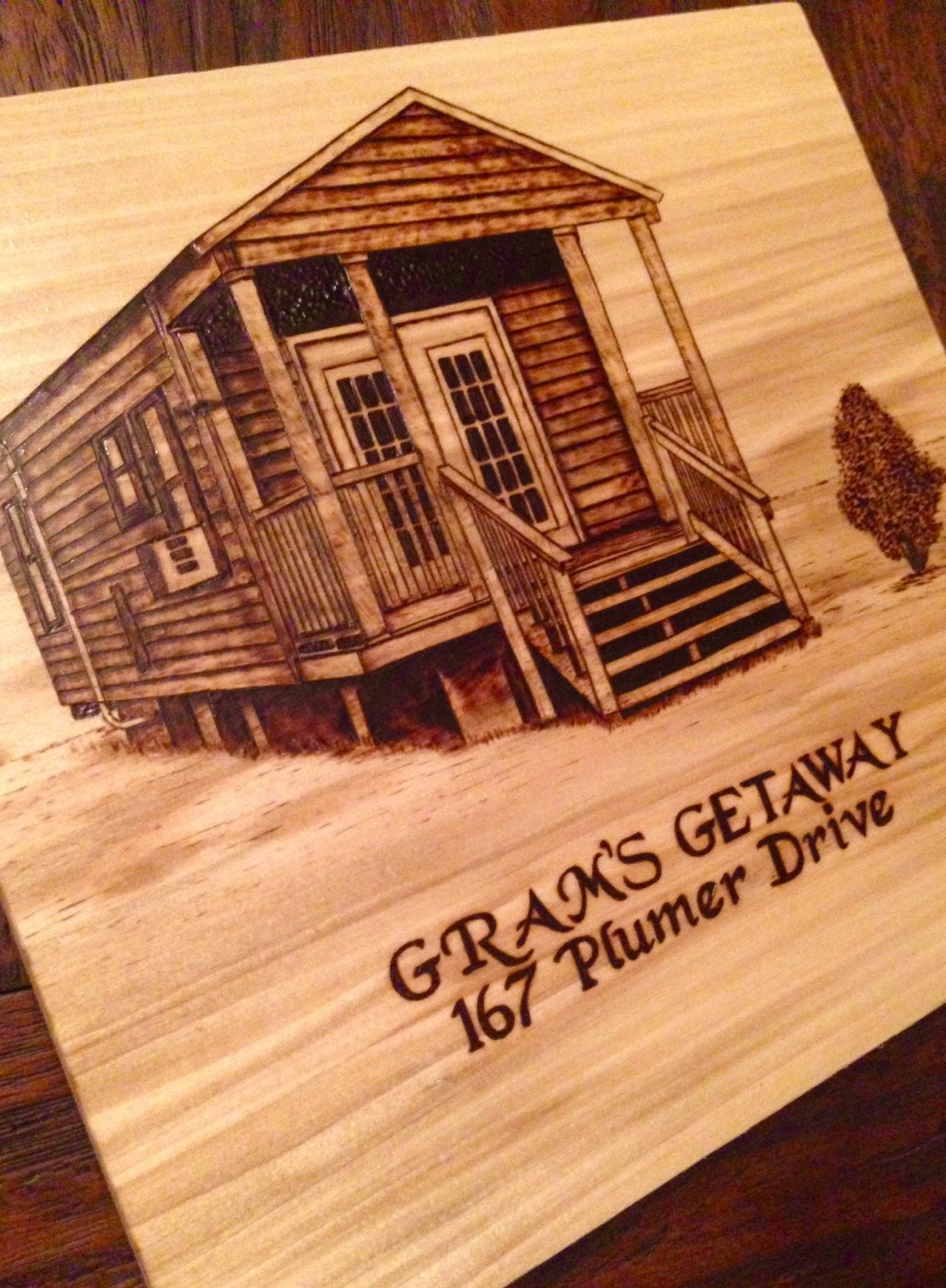 PERSONALIZED HOUSE PLAQUE on Distressed Poplar Wood