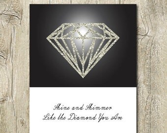 Popular items for diamond quote on Etsy