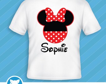Personalize Disney Transfer Iron On, Personalize Minnie Mouse Transfer, Printable Digital File, DIY Disney T Shirt: Item #DTZ-0R2