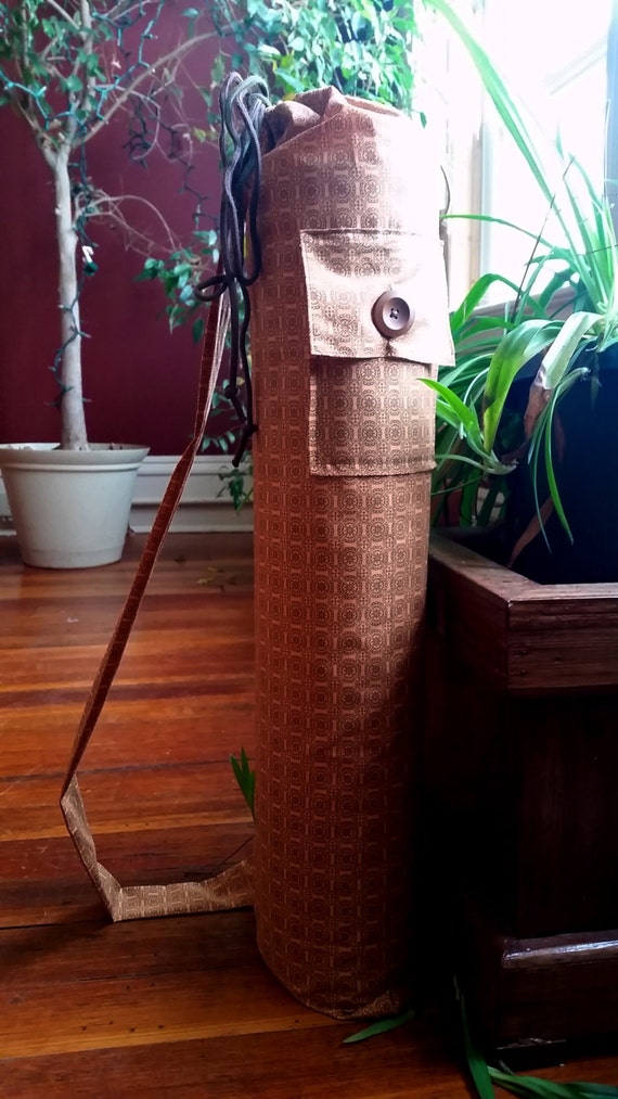 Brown Pattern Yoga Mat Bag