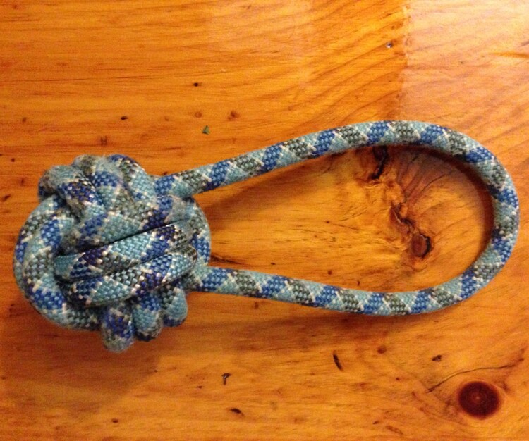 Recycled Climbing Rope Dog Toy Monkey's Fist by CarpenterPointers