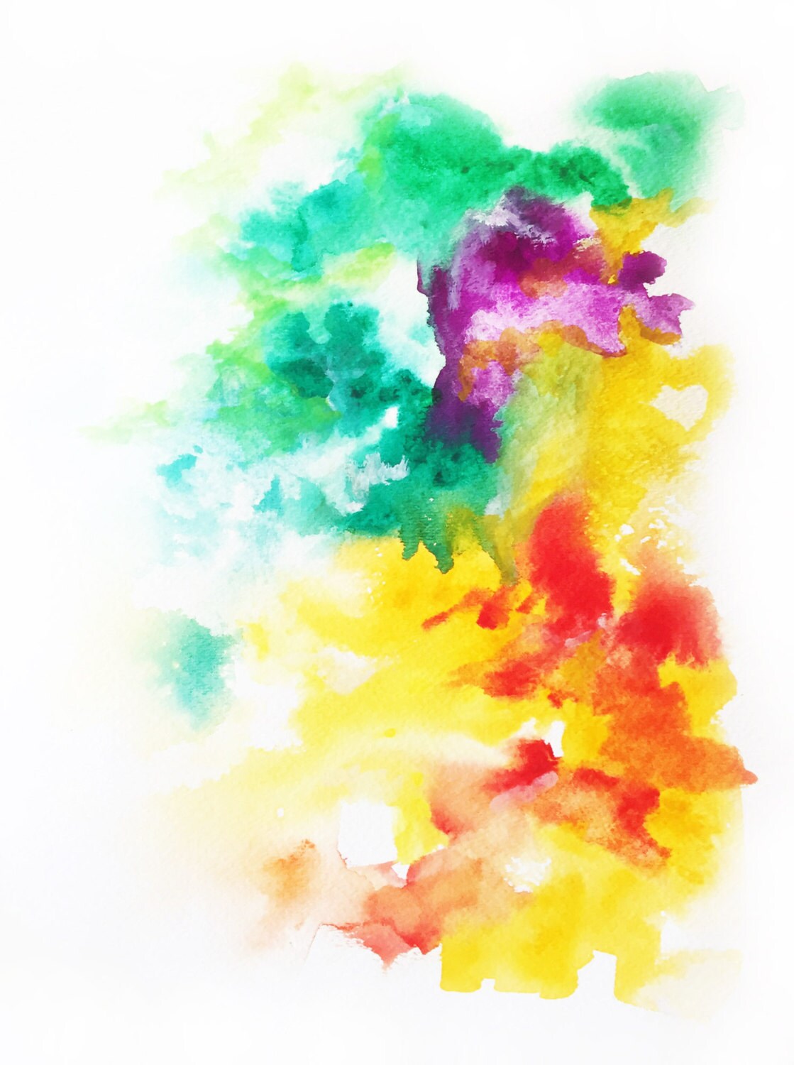 Original Abstract Watercolor 'Joy' by Shaolan