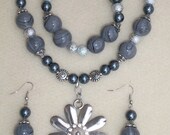Sparkles-Handmade Ladies Jewelry Set-3 Piece Necklace, Bracelet, & Earrings-Jewellry-Glass Beadwork-Gift Ideas-Handcrafted-Trending-Treasury