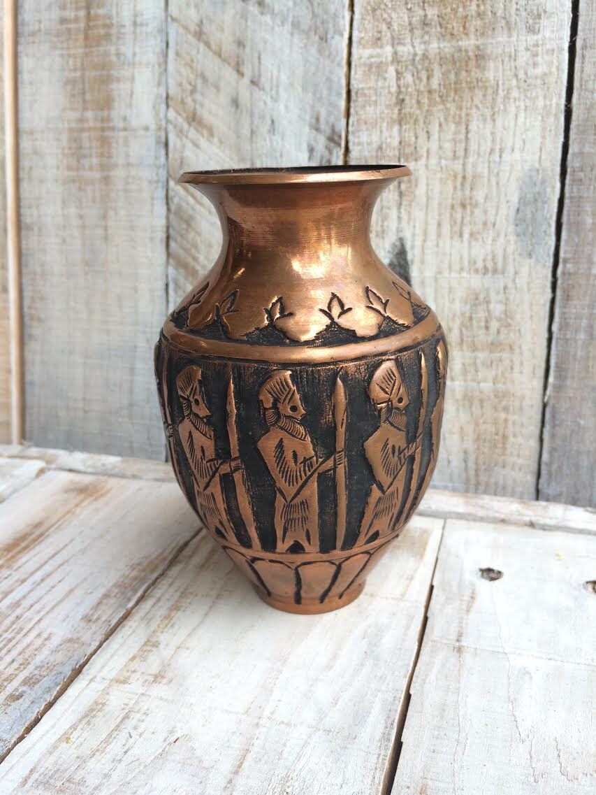 Ancient Egyptian Style Design Copper Vase Ancient