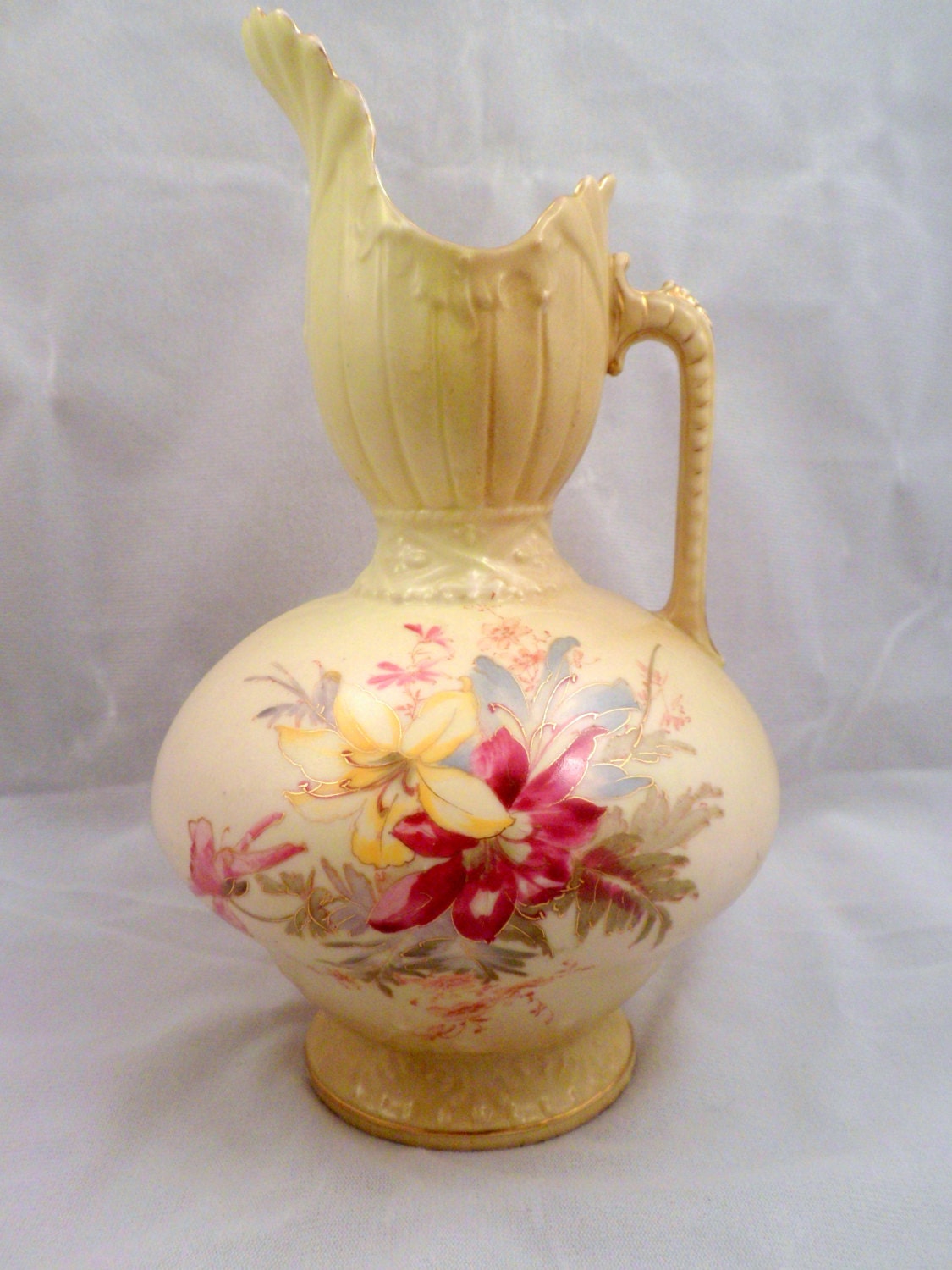 Rare Robert Hanke Porcelain Factory Antique Ewer Pitcher