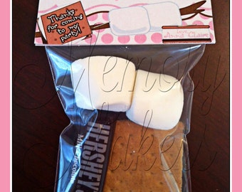 S'more Bag Topper S'more For Later Party Favor Bag Topper Treat Topper Personalize for your party!