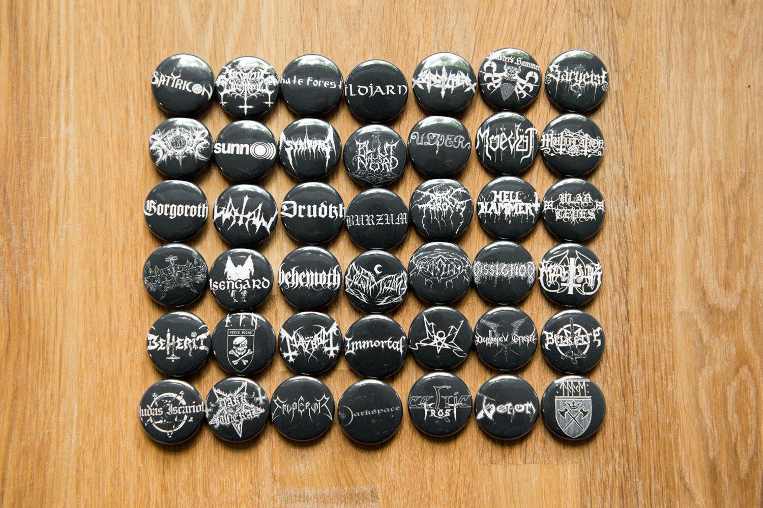 Black Metal Pinback Buttons Black Metal Pins 1 Burzum