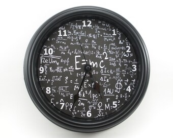 MATH Physics SCIENCE "E=mc2" Wall Clock Math/Physics/Science/Teacher’s CLOCK