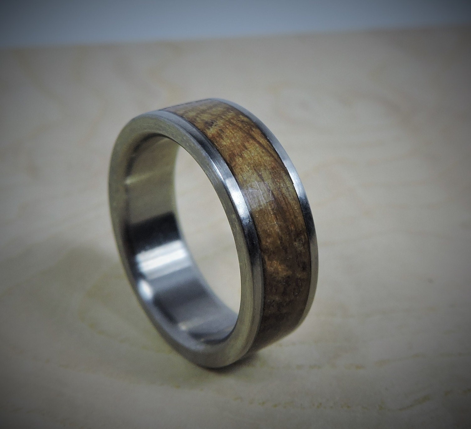 custom made men's titanium wedding ring