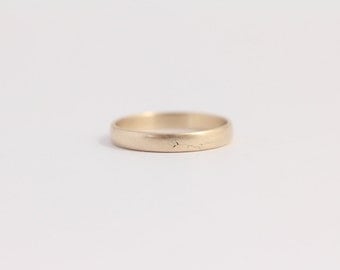 Ethical Gold Wedding Band 14kt Eco Friendly 3mm Yellow Gold