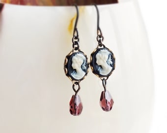 cameo earrings