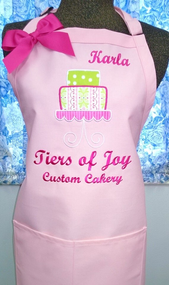 Pink Apron Cake Decorating with by on Etsy