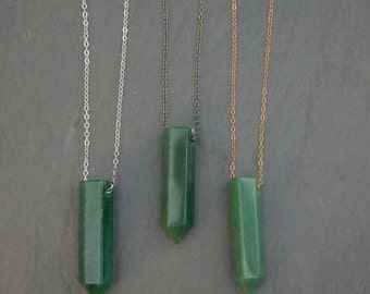 Stone of Propsperity // Aventurine // Crystal Necklace // Aventurine Pendant // Aventurine Necklace // Stone of Wealth // Gemstone Pendant