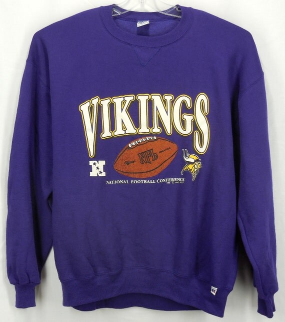 Vintage 90s Minnesota Vikings Sweatshirt 2XL by JeepsterVintage
