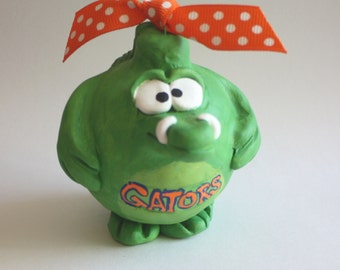 Gator Christmas ornament | Team mascot ornament | personalized ornament | Florida Gator ornament | florida ornament | sports fan ornament