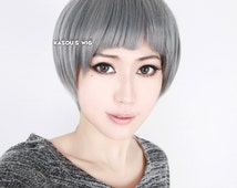 Iwatobi <b>Swim Club</b> Aiichirou Nitori dark gray short thick bob cosplay wig - il_214x170.661158557_tp4o