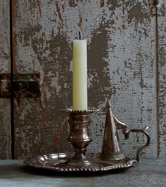 Vintage Silver Candle Holder Snuffer by MyVintageVTCottage