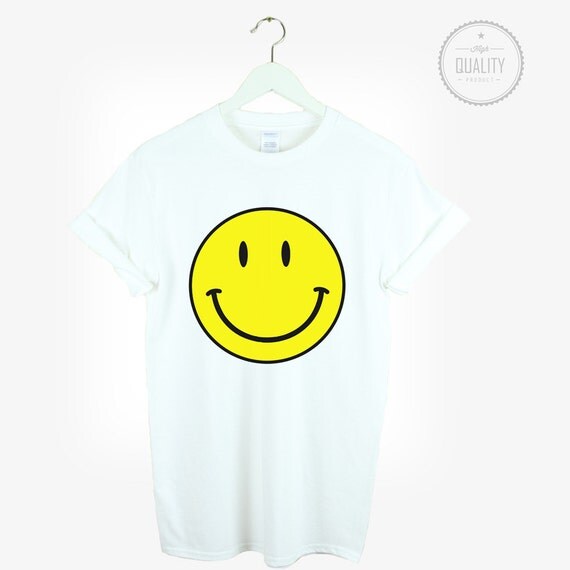 SMILEY FACE t-shirt shirt tee unisex men women hipster acid