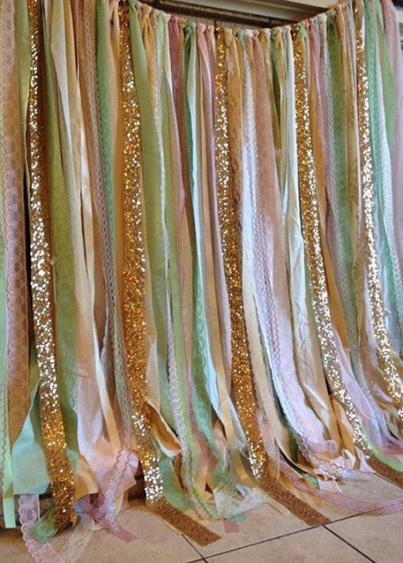 Fabric Streamer Backdrop by ToujoursBoutique on Etsy