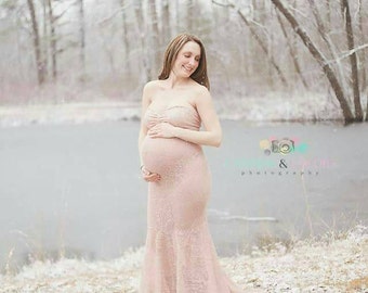 Sexy Maternity Dress Lace Maternity Gown by JandLDesignsboutique