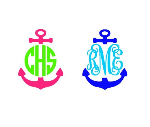 Download Anchor Monogram instant download cut file SVG DXF by ...