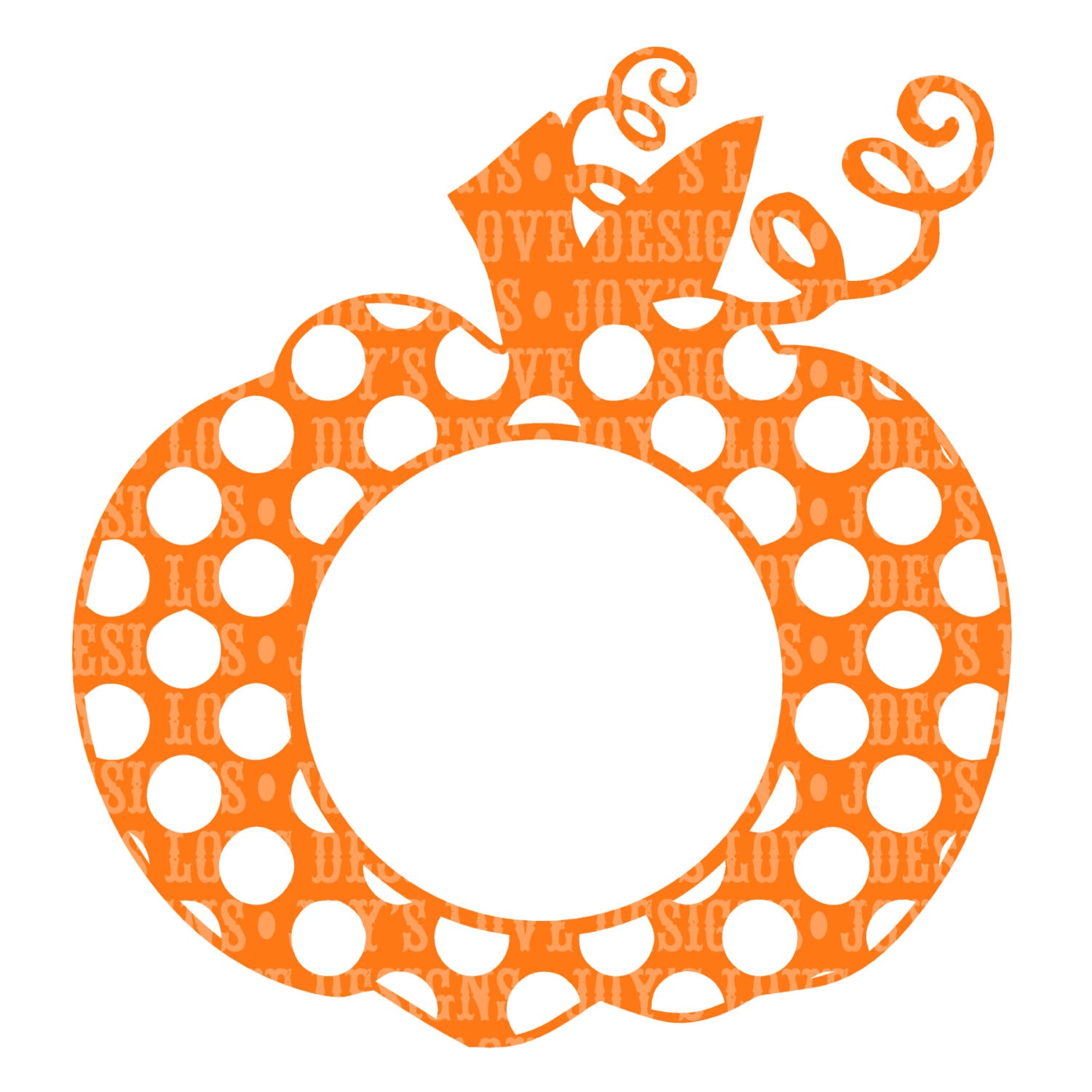 Download Monogram Polka Dot Pumpkin SVG and DXF Digital Download