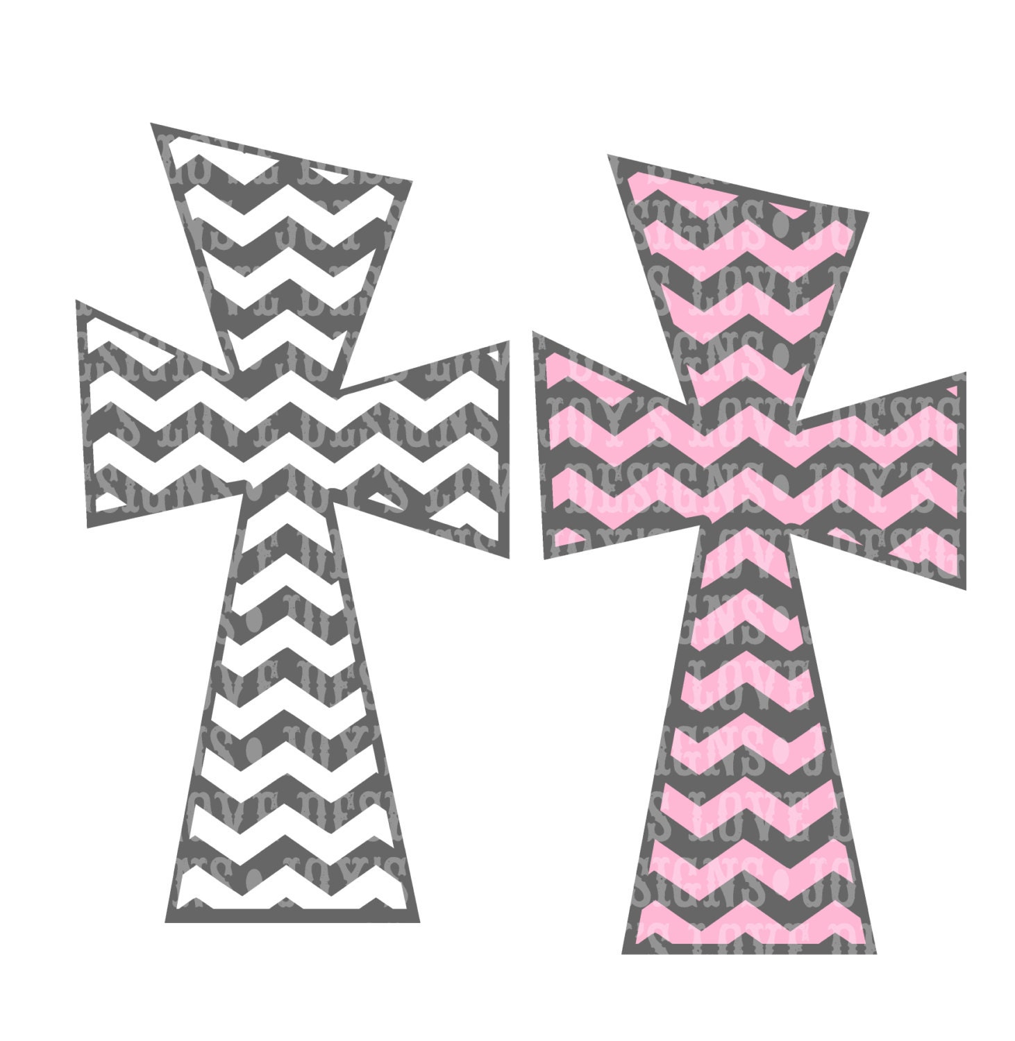 Funky Chevron Cross SVG and DXF Digital Download