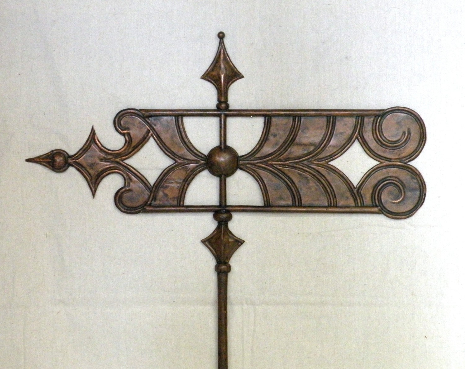 Weathervane Antiqued Copper Wall Decor Windvane Style