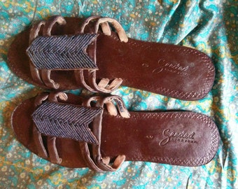 One of a Kind Sample Sale! Size 9 beaded leather sandals by Seeded ...