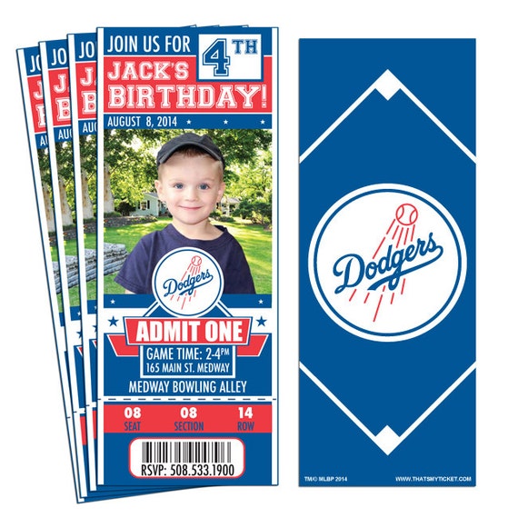 Dodger Party Invitations 3